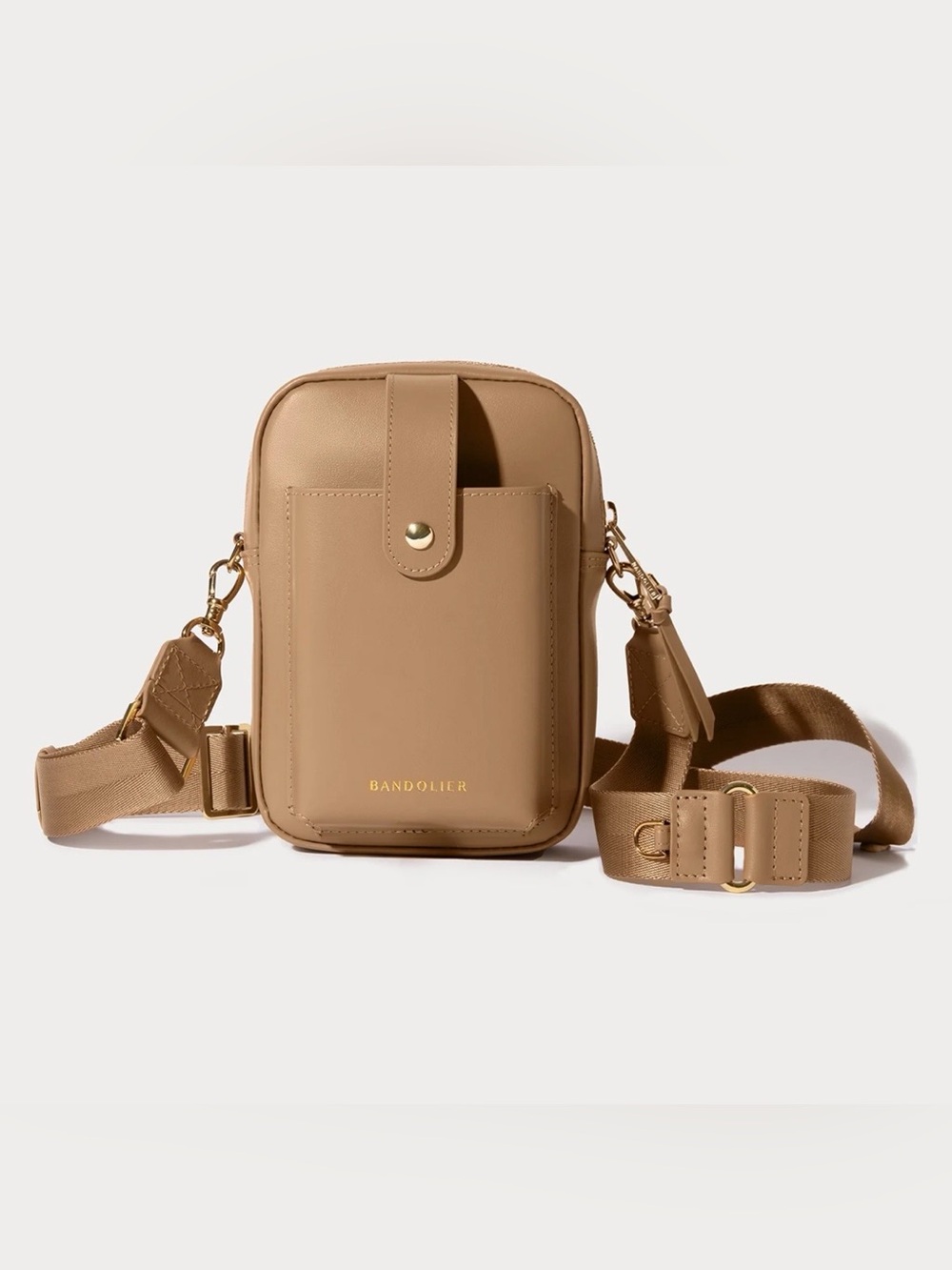 Bandolier Tan/Gold Dillion Crossbody Bag - New